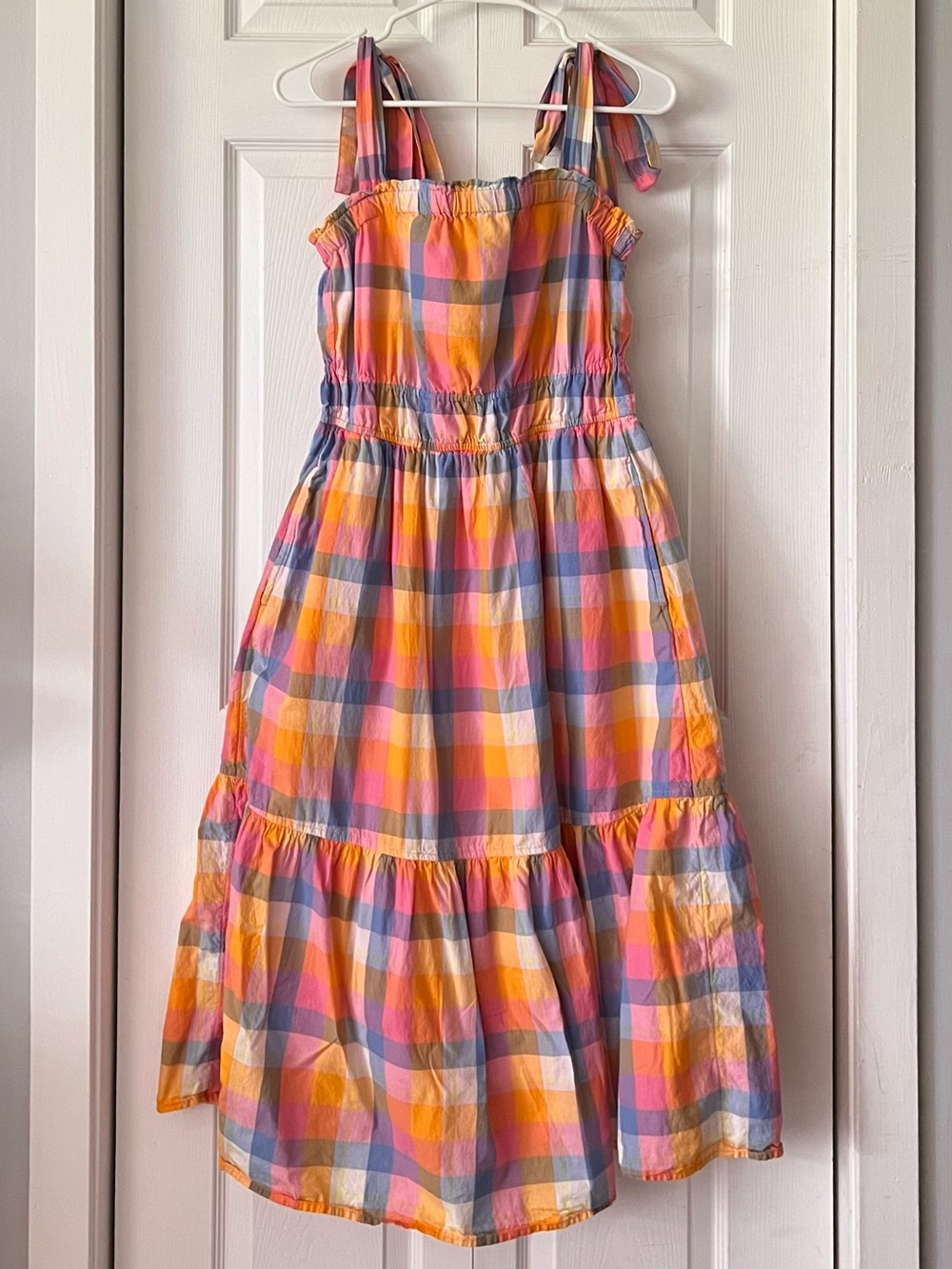 Free Assembly Colorful Plaid Maxi Dress